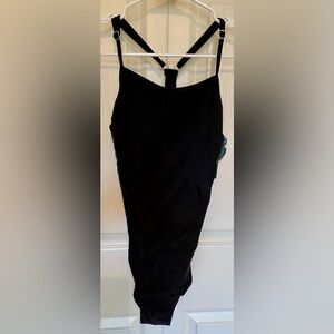 Chic Adjustable Racerback Black Swimsuit